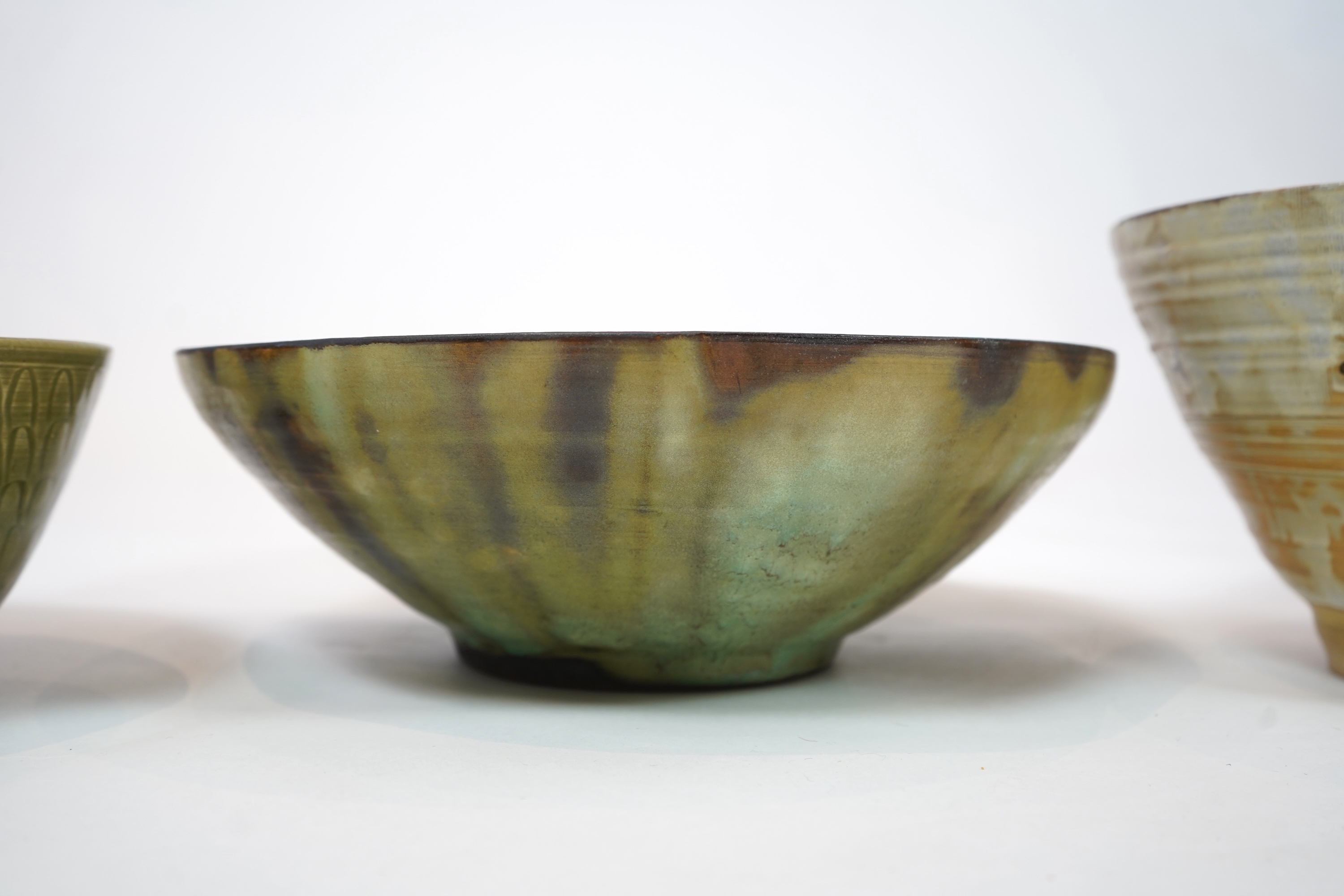 Gilbert Portanier (French, 1926-2023): Two large studio pottery bowls